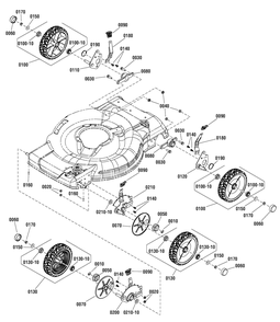 Wheels And 4-Point Height-Of-Cut Group (7502552) Diagram and Parts List for 7800855-JS28M 2012 Briggs and Stratton Lawn Mower